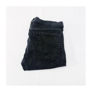 Mother The Runaway Dear Villain Black Denim Jeans Style 1003-109 SZ31